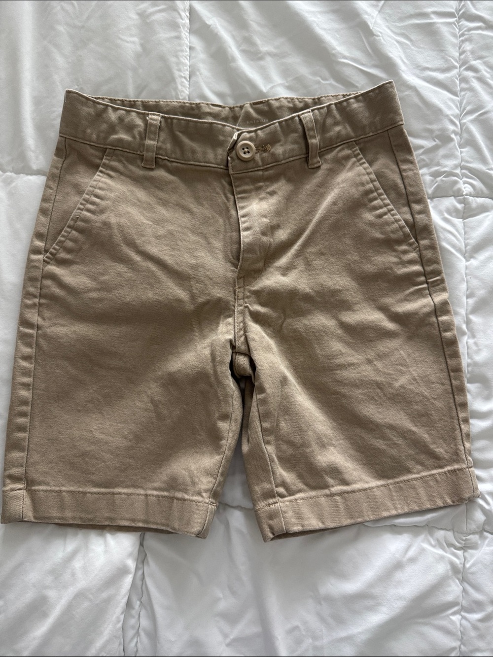 Old Navy Boy’s Khaki Flat Front Chino Shorts